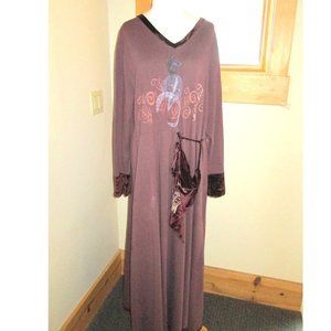 Blue Fish 1996 Velvet Tribal Ornamental Pocket Dress in Spicewood